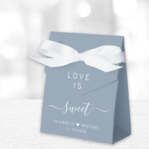 Caja Para Regalos El amor es dulce Boda azul turbio