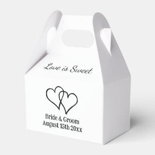 Caja Para Regalos El amor es dulce boda de doble corazón personaliza