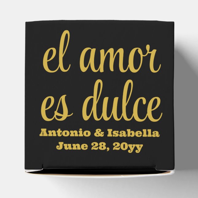 Caja Para Regalos El amor es dulce boda en la recepción (Parte superior)