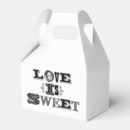 Caja Para Regalos El amor es dulce boda vintage negro blanco boda