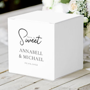 Caja Para Regalos ¡El amor es dulce! Elegante, Simpel, Boda