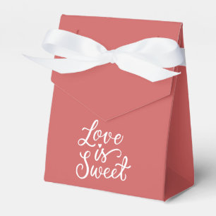 Caja Para Regalos El amor es dulce en Boda blanco y rojo indio