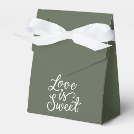 Caja Para Regalos El amor es dulce en colores Monstera y blanco Boda