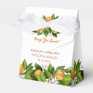 Caja Para Regalos El amor es dulce Naranja cítrico   BODA