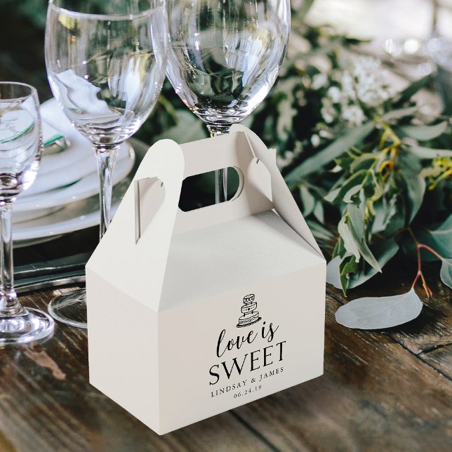 Caja Para Regalos El amor es dulce | Pastel Boda (Subido por el creador)