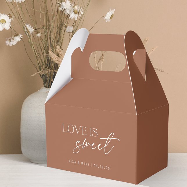 Caja Para Regalos El amor moderno en Terracota es dulce Boda (Subido por el creador)