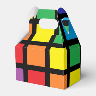 Caja Para Regalos El arco iris ajusta negro