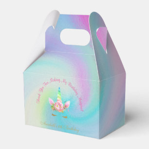 Caja Para Regalos El arco iris de oro del unicornio le agradece