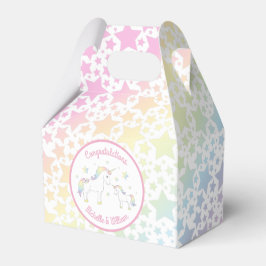 Caja Para Regalos El arcoiris de Baby Shower Pastel de Unicorn