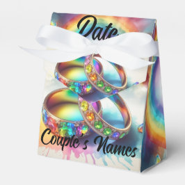Caja Para Regalos El arcoiris enardece los favores de la boda lesbia