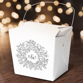 Caja Para Regalos El arte gris del carbón vegetal deja boda en blanc