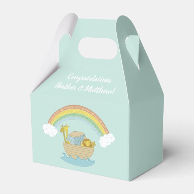 Caja Para Regalos El Baby Shower Ark Boho de Noah (Front Side)