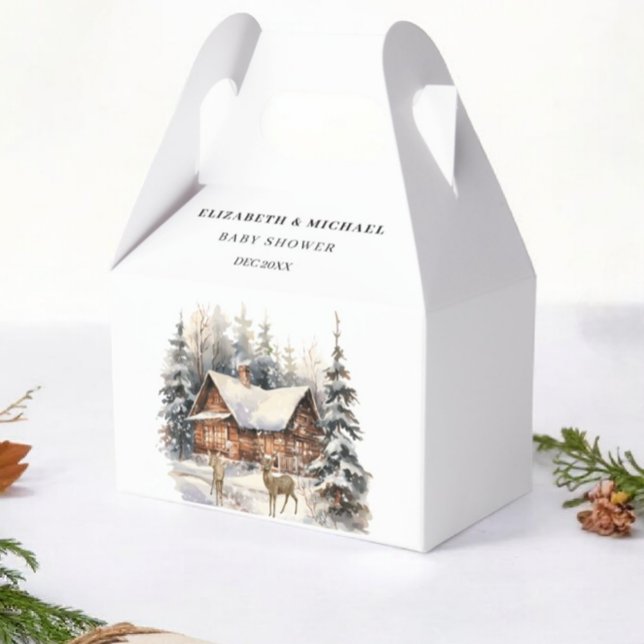 Caja Para Regalos El bebé de venado de los bosques nevados hace frío (Subido por el creador)