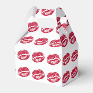 Caja Para Regalos El beso, labios rojos