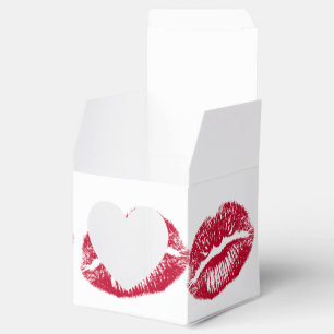 Caja Para Regalos El beso, labios rojos