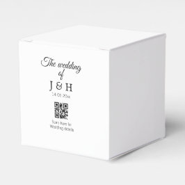 Caja Para Regalos El boda de agregar el nombre de pareja QR detalle 