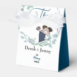 Caja Para Regalos El boda de los amantes del azul