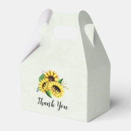 Caja Para Regalos El Bouquet de girasol amarillo en acuarela Gracias