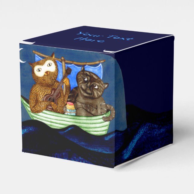 Caja Para Regalos El búho y el pussicat (Costado Anverso)
