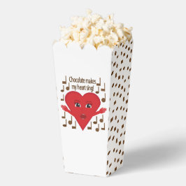 Caja Para Regalos "¡El chocolate me hace cantar el corazón!" Corazón