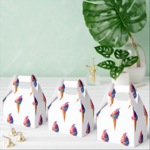 Caja Para Regalos El clásico cono de helado vibrante de SlipperyJoe'