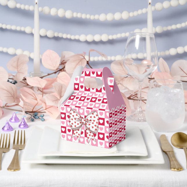 Caja Para Regalos El corazón del pequeño corazón de Bow (Boda)