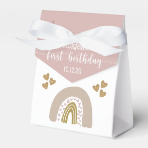 Caja Para Regalos El corazón del Purpurina arcoiris del Boho Favor