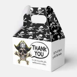 Caja Para Regalos El cráneo del pirata y el óseo cruzado