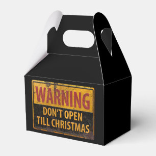 Caja Para Regalos El CUIDADO no se abre hasta que el navidad no