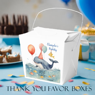 Caja Para Regalos El cumpleaños de Cute Whale Boy gracias