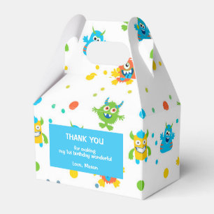 Caja Para Regalos El cumpleaños temático de los pequeños monstruo