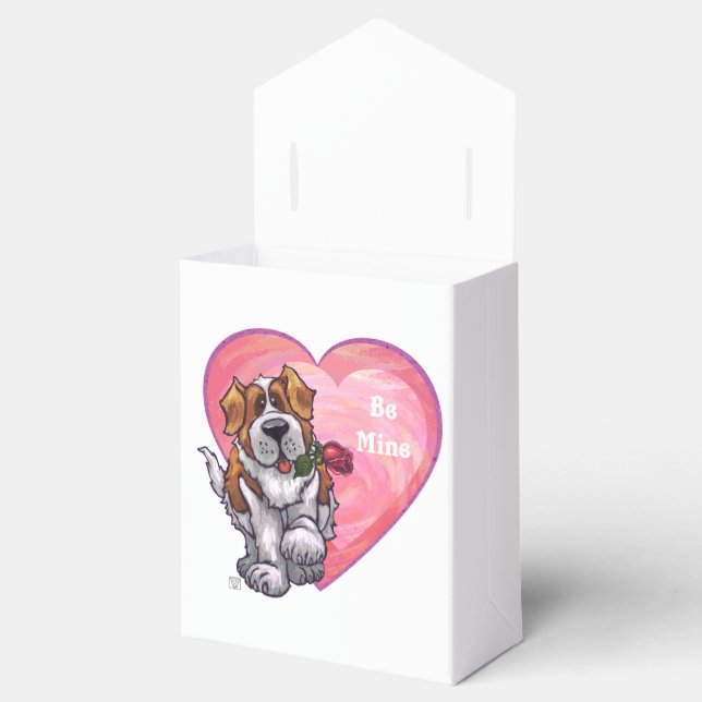 Caja Para Regalos El día de San Valentín de St. Bernard (Abierto)