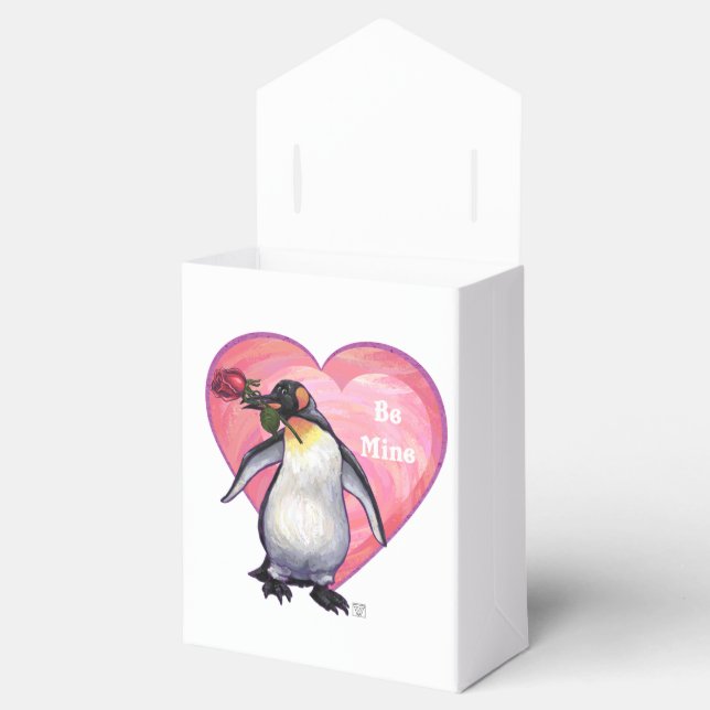 Caja Para Regalos El día de San Valentín Penguin (Abierto)