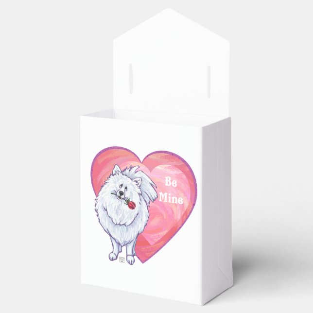 Caja Para Regalos El día de San Valentín Pomerania Blanca (Abierto)