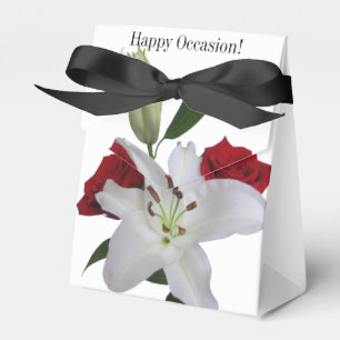 Caja Para Regalos El favor de la tienda encajona el lirio blanco de