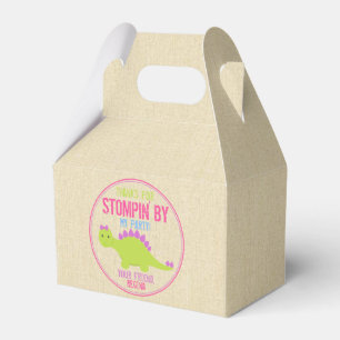 Caja Para Regalos El favor del dinosaurio del chica encajona favores