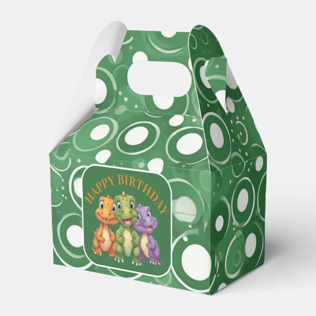 Caja Para Regalos El Fiesta de los dinosaurios bebé adorables (Front Side)
