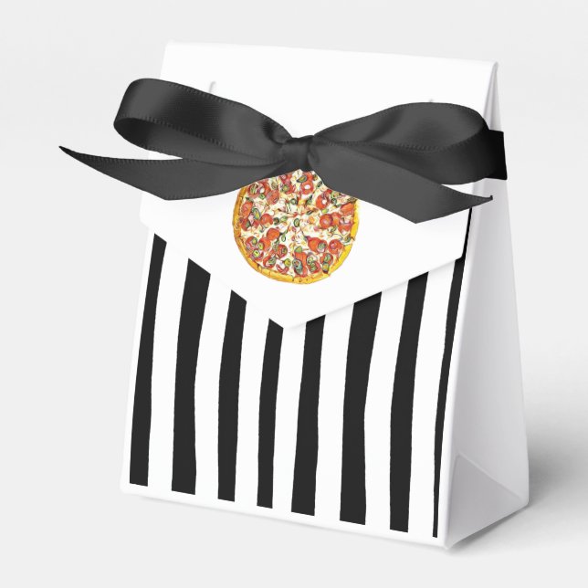 Caja Para Regalos El Fiesta de Pizza Candy favorece las bolsas para  (Front Side)