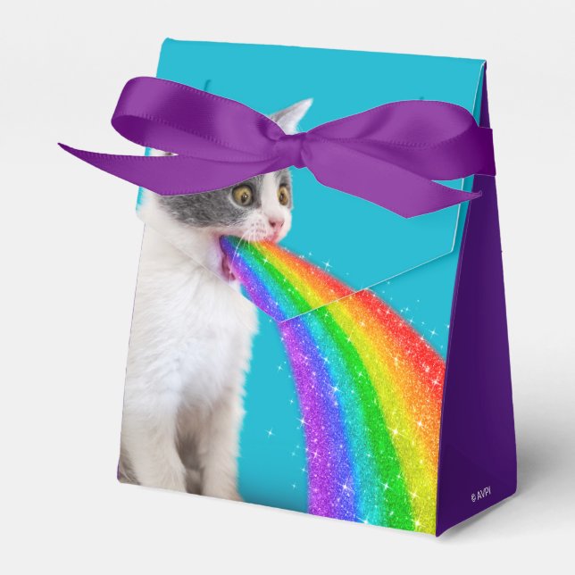 Caja Para Regalos El gatito escupe el arcoiris (Front Side)