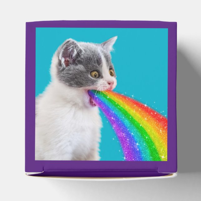 Caja Para Regalos El gatito escupe el arcoiris (Parte superior)