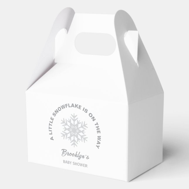 Caja Para Regalos El género Baby Shower del pequeño copo de nieve ne (Anverso)