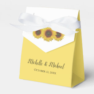 Caja Para Regalos El girasol amarillo florece en la boda campestre