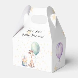 Caja Para Regalos El globo de pastel de jirafa 1.ª. Fiesta de cumple