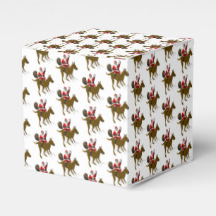Caja Para Regalos El gracioso Papá Noel montando un canguro