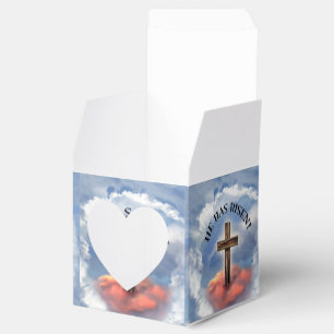 Caja Para Regalos Él Ha Resucitado Cruz Áspera Con Nubes