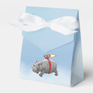 Caja Para Regalos El hipopótamo con un jetpack