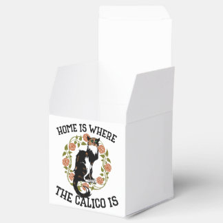 Caja Para Regalos El hogar es donde el Calico es el humor de "gato c