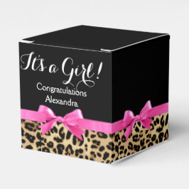 Caja Para Regalos El leopardo rosa caliente dobla su Chica Safari Ba
