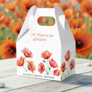 Caja Para Regalos Él Me Propuso Flor de Amapola Despedida de Soltera