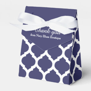 Caja Para Regalos El modelo azul y blanco del enrejado le agradece
